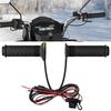 Motorcycle Heated Grips,1 Pair Universal 12V 22Mm Electric Heating Handle Adjustable Temperature,For Motorbikes