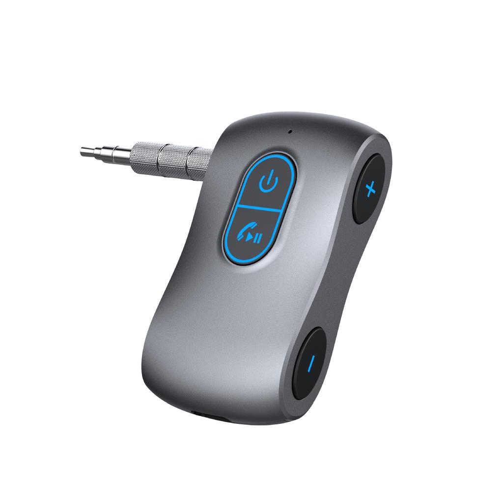 Wireless 5.0 Aux Bluetooth Adapter Car with Hands-Free Calls,Supports TF Card,Dual Connection,Receiver for Car,Headphones and Home Stereo Systems