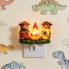 Easter Night Light Animal-Shaped Soft LED Lamp Colored Glass Lampshade Bedroom Atmosphere Lighting Living Room Dorm Party Decor