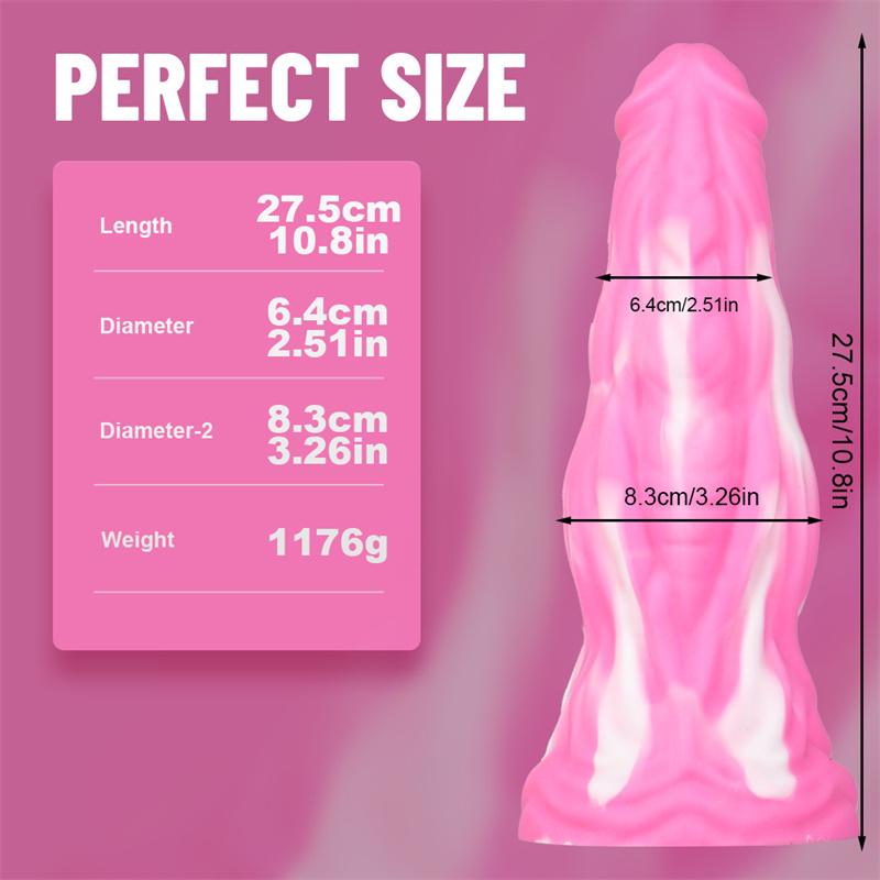 Big Pagoda Mixed Color Soft Simulation Penis Female Anal Plug Double Layer Liquid Silicone Adult Products