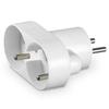 2-way Round Socket Splitter with Grounding, White - ON-R-270