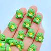 20Pcs New Cute Resin 12*13mm Mini Cartoon Frog Series Flat Back Fit Phone Deco Parts Embellishments for Hair Bows Accessories