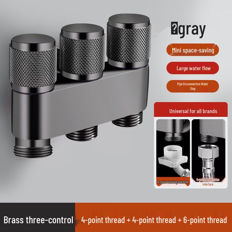 Yu Zhuxun Gunmetal Gray Washing Machine Faucet