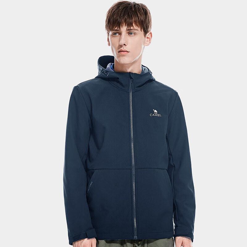 

CAMEL Men s Fleece-Lined Hooded Softshell Hiking Jacket A1W231145 XXL