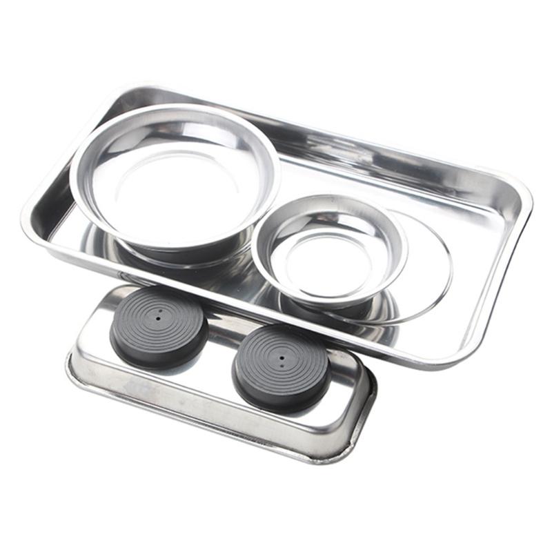 Convenient Magnetic Parts Bowl Plate Store Your Tools & Fasteners with Ease Damage Preventing Bowl Efficient Repair A0KF
