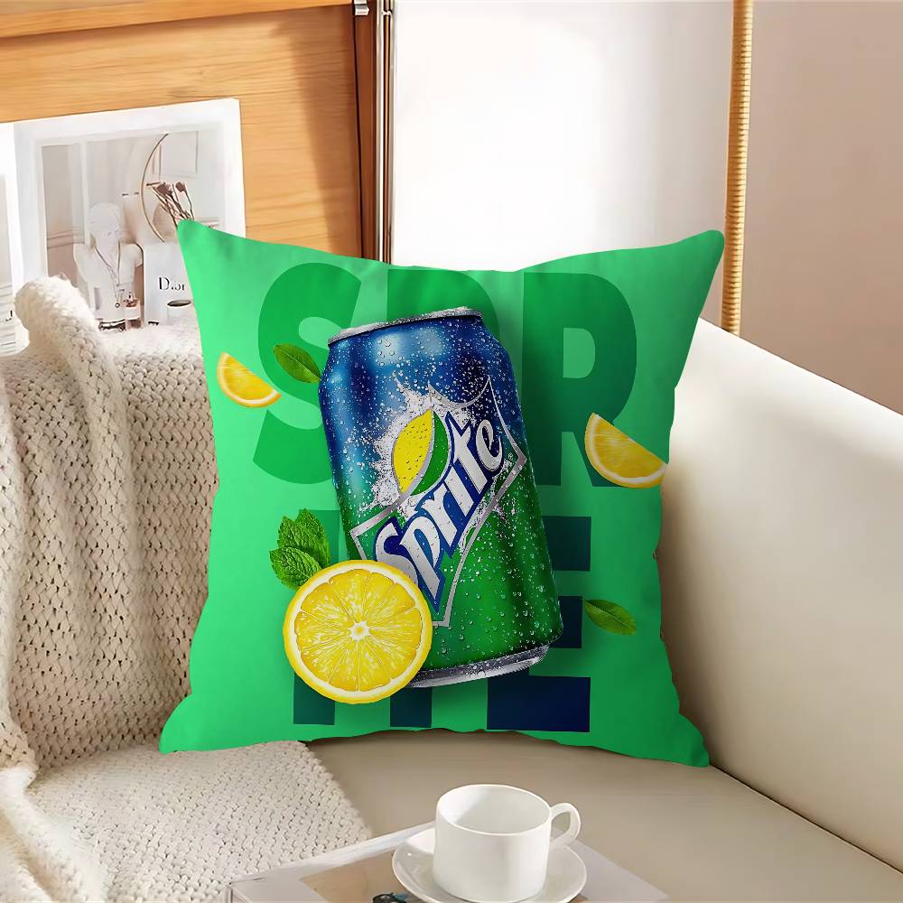 S-spri-te Logo Kissenbezug Auto Dekokissenbezug Für Sofa Auto Weihnachtsgeschenk 40x40cm 45x45cm