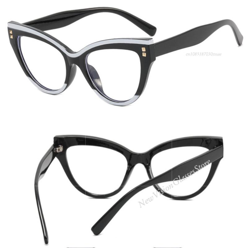 Women's Fashion Oversized Reading Glasses Unisex Luxury Design Presbyopia Plus Diopters Retro Fashion Far Sight Eyeglasses 0+4.0