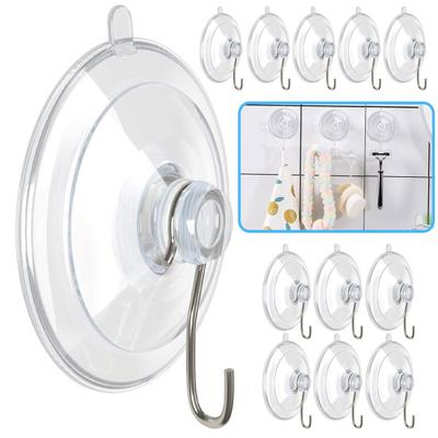 12 pezzi ganci a ventosa rimovibili trasparenti multi-superficie gancio a ventosa cucina bagno doccia gancio
