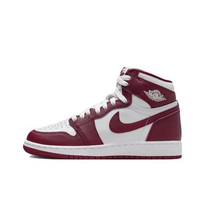 Air 1 High OG High Top Basketball Shoes GS White Red FD1437-160