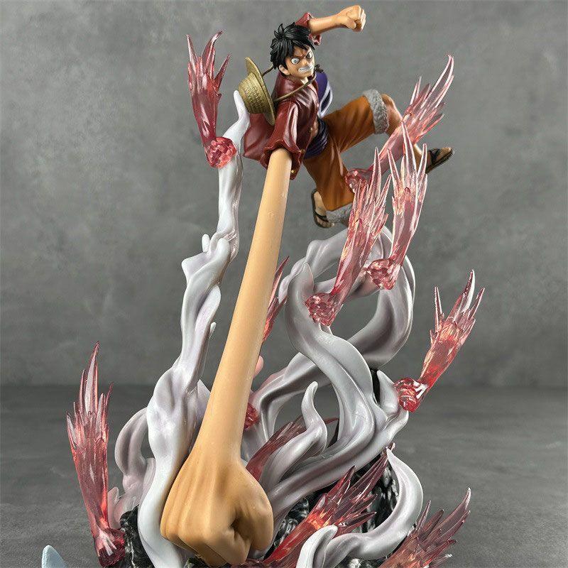 

One Piece LX machine gun Luffy Fist 11.81Inch/30cm Zoro Figura de Anime Can move PVC Combat Mode Collect Mode ornament Toys Gift