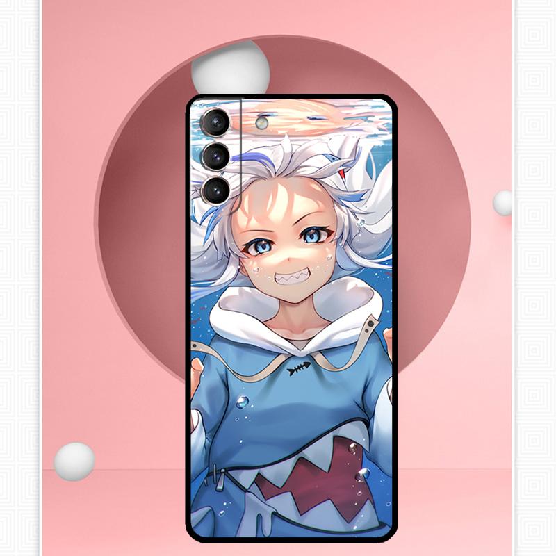 Gawr Gura Hololive Girl Case For Samsung Galaxy S25 Ultra S20 S21 S22 S23 S24 Ultra S9 S10 Plus S25 FE Cover Funda
