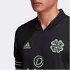 Adidas Letter Print Side Stripe Pullover Short Sleeve Comfortable Breathable Retro Football Shirt Men tops Black GE5240