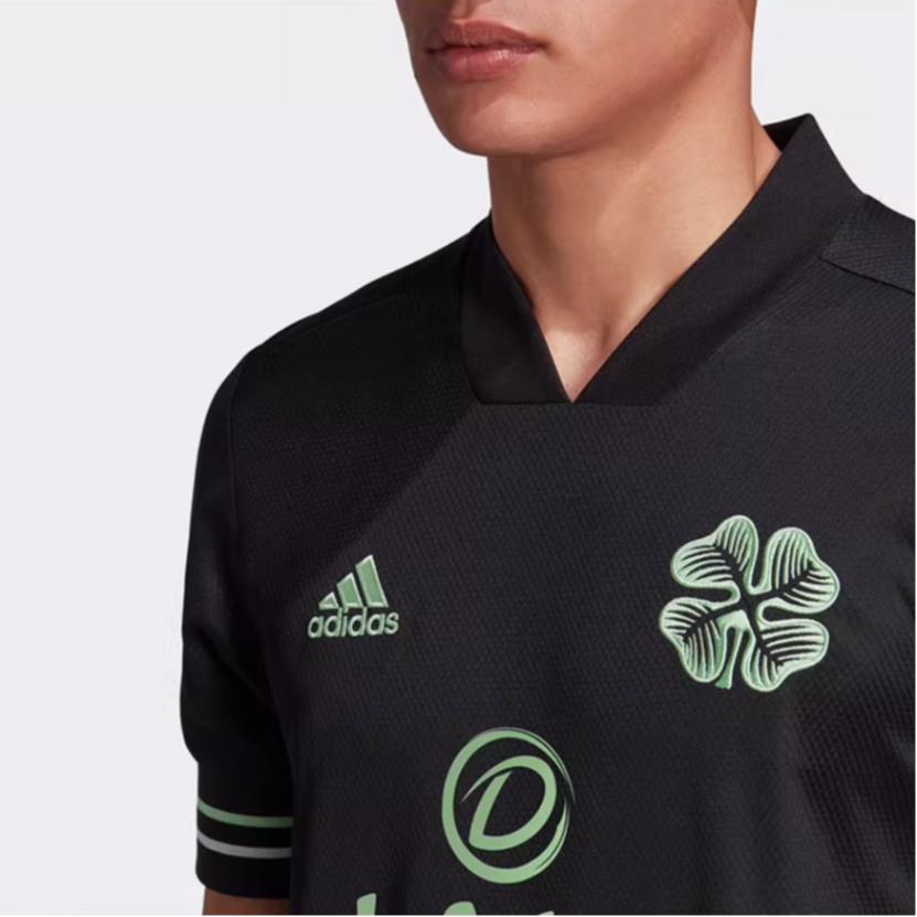 Adidas Letter Print Side Stripe Pullover Short Sleeve Comfortable Breathable Retro Football Shirt Men tops Black GE5240