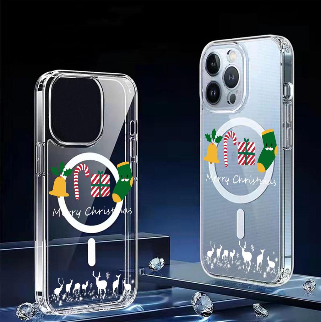 Transparent Magnetic Case for iPhone 15/16/17 Pro Max - Full Coverage Christmas Gift