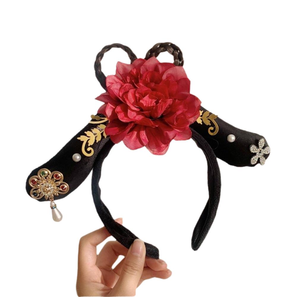 Pearl Hanfu Hair Hoop Cloth Chinese Style Headband Traditional Ancient Style Headwear  Festival