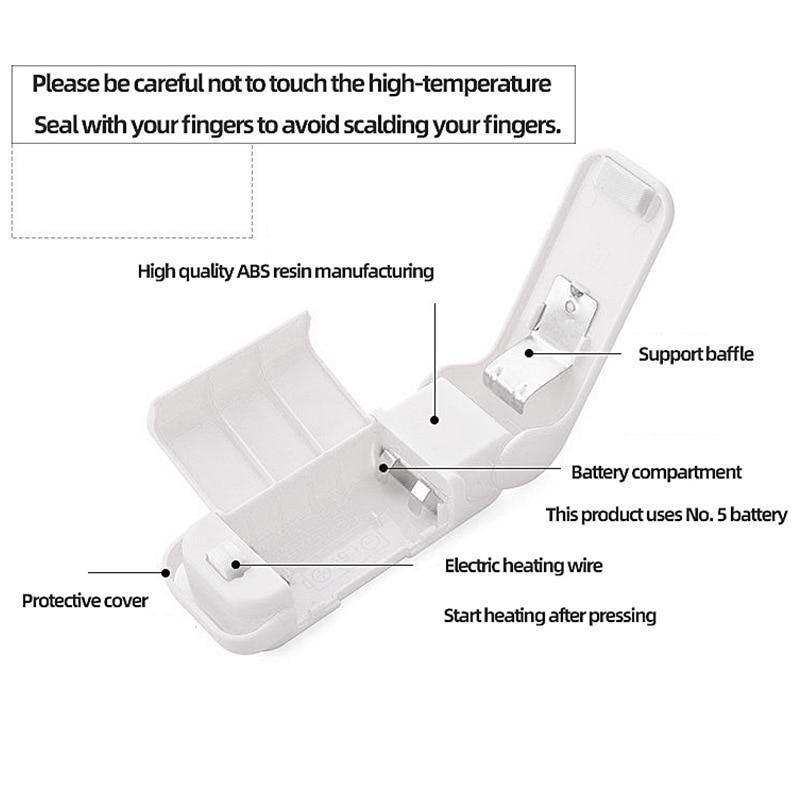 Mini sigiliu de saci, instrument de conservare a alimentelor pentru depozitarea în bucătărie, resigilator portabil pentru pungi, mașină de conservare pentru sigilarea în vid