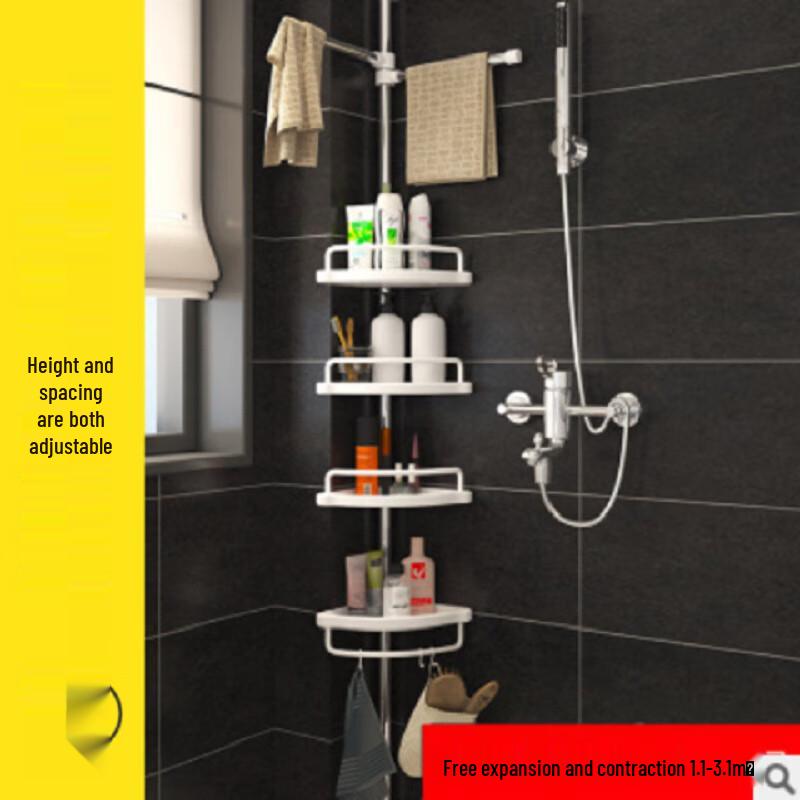 Yuanzu Stainless Steel Corner Bathroom Storage Rack
