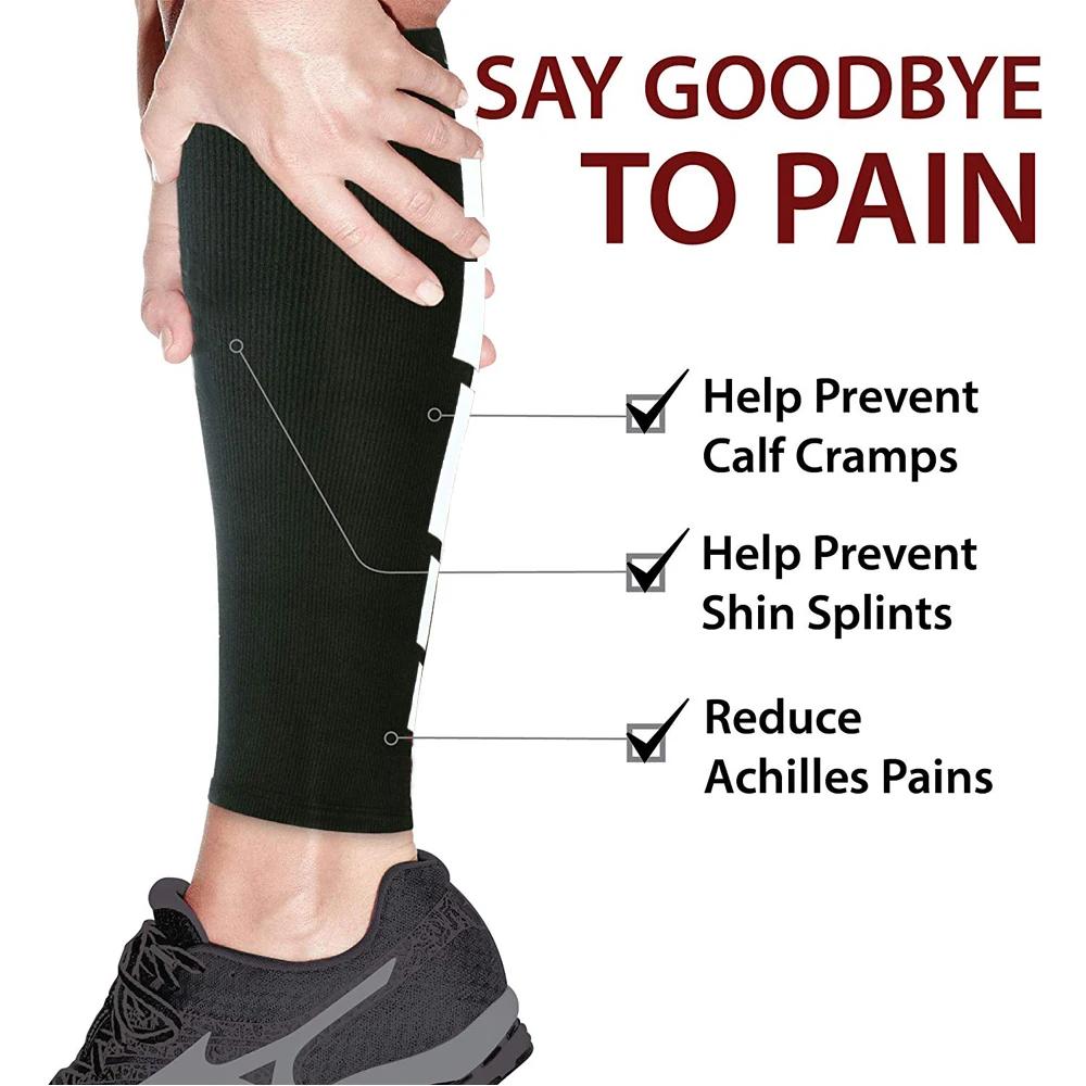 1Pcs Sports Compression Calf Sleeves Leg Compression Sock Running Shin Splint Varicose Vein Calf Pain Relief Calf Guards Runners