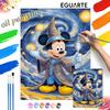 Oil Painting DIY Digital Painting Mickey Mouse Wizard Starry Night Art HandPainted Living Room Entryway Wall Decor.
