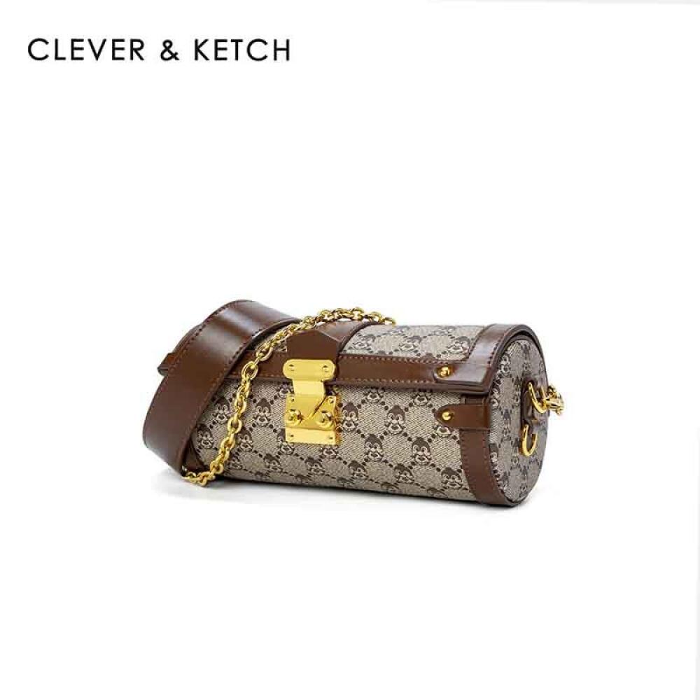 Light Luxury Chain Shoulder Bag Crossbody Bag Cylinder Bag Small Round Bag To Send Girlfriend Length 20cm Wide 9cm High 9cm