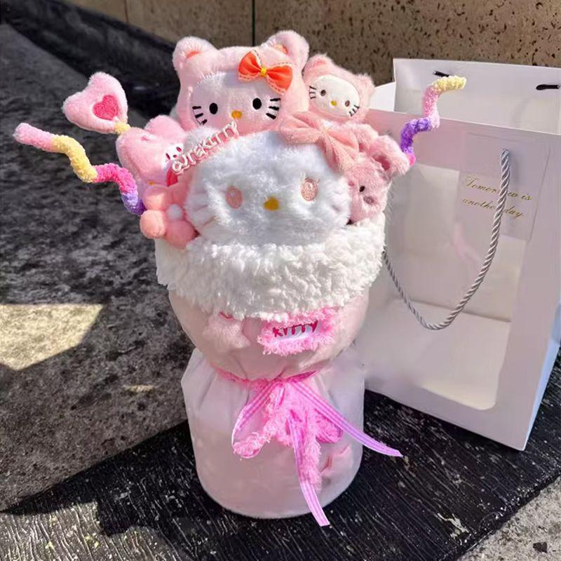 Doll Bouquet Plush Toy Flowers - Cute Gift for Birthday or Graduation, Best Friend or Girlfriend