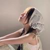 Vintage Breeze Hair Bandana / Knitted Lace Triangle Scarf Kerchief