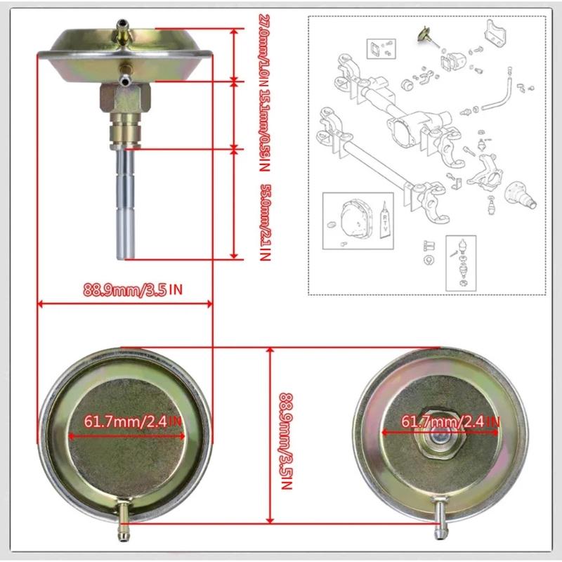 Heavy Duty Front Axles Shifts Actuator For W150 W250 W350 1500 2500 4882682 600-202 4506116 FWA112 TCA27 4WD Engagement