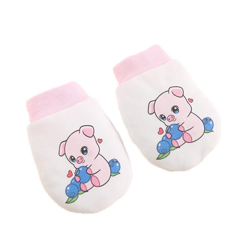 Pure Cotton Baby Mittens: Anti-Scratch Teetherable Hand Protectors for Newborns, Spring & Autumn