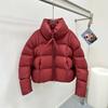 Autumn and winter new puff white duck down jacket women's short small stand-up collar bread jacket thickened warm jacket