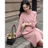Women's Ruffle Collar Airy Acetate Midi Dress