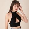 Charming Summer Fashion Women's Hanging Neck Stretch Vest Ladies Slim Solid Color Sexy Halter Wrap Chest Tube Top