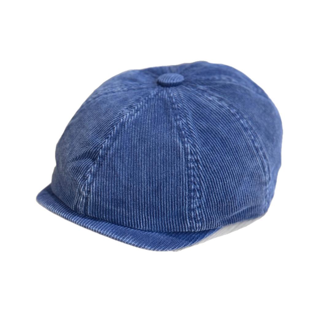 Distressed Corduroy Peaked Cap for Women In Autumn and Winter Face Showing Small Flip Up Forward Hat Fashionable and Versatile Beret for Men