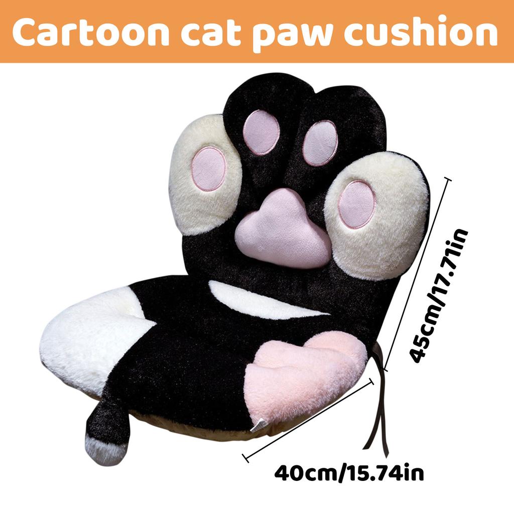 Cartoon Cat Paw Cushion Cute One-Piece Lumbar Cushion Soft Stuffed Chair Sofa Butt Pad Home Room Decoration
