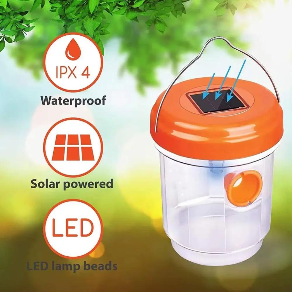 Hanging Tree Solar Fruit Fly Trap Reusable Orchard Bee Trap Killer Insect Control Tool