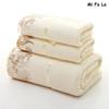 3pcs/set Lace Border Embroidery Face Bath Towel Set Microfiber juegos de toallas Absorbent Towels Bathroom Wedding Decoration