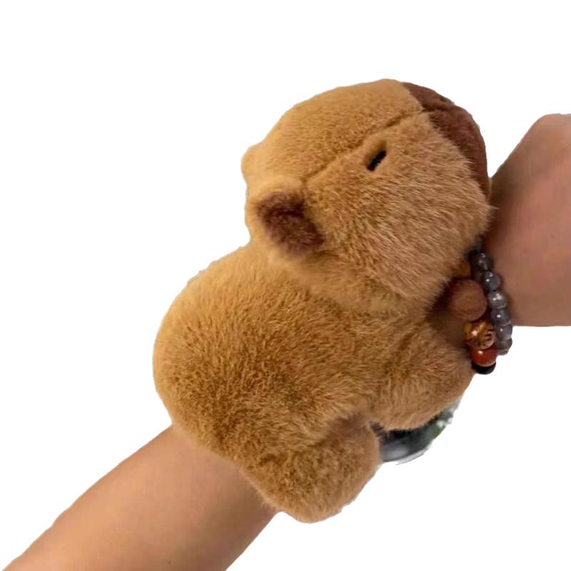 Niedliches Capybara Klatscharmband Spielzeug Cartoon Plüschtier Klatschring Armband Plüsch Handring für Kinder Geburtstagsgeschenke