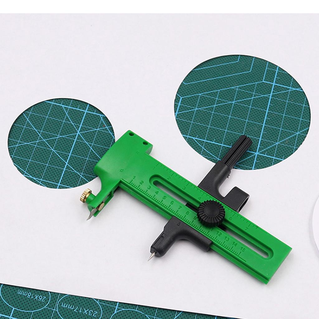 Circle Paper Cutter Compass Circle Cutter Ratchet Handle Non-slip Grip Perfect 2-15cm Circles for Card Making DIY Crafts