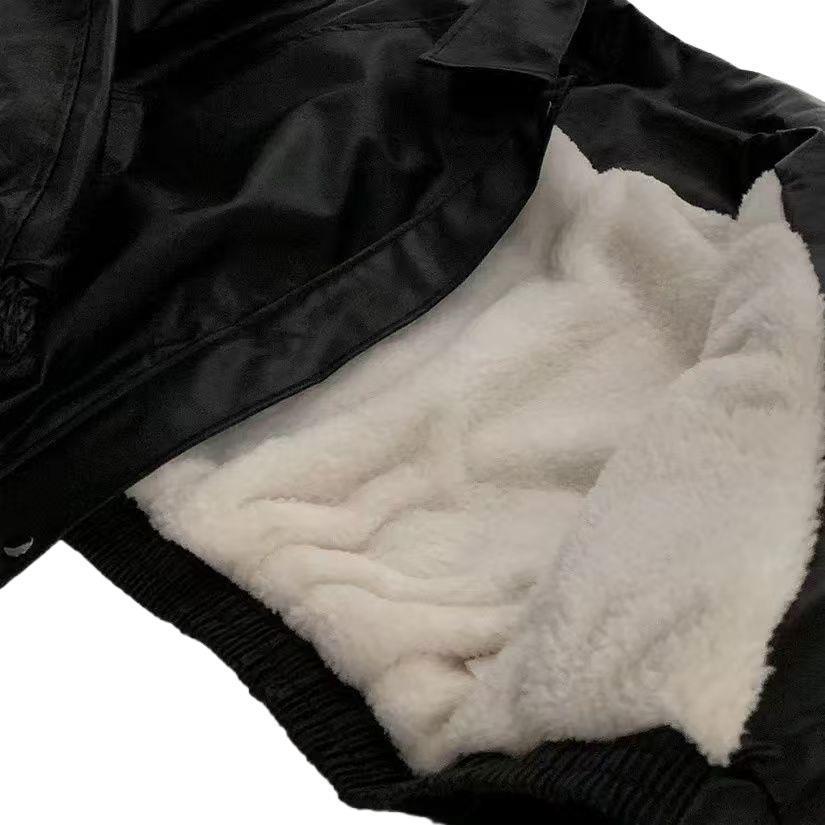 2025 Autumn/Winter Women's Plus Velvet Leather Jacket - Loose, Thickened, Petite Short Coat