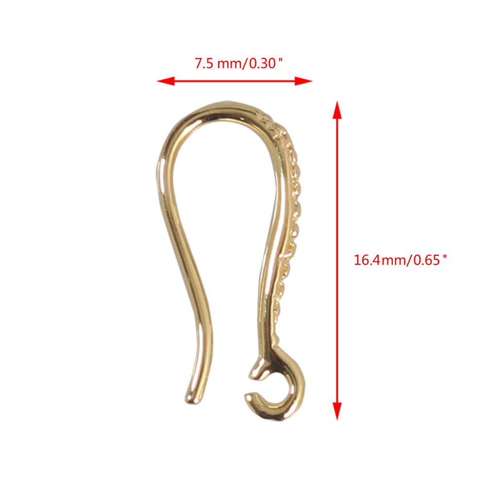 Set med 20 kopparfärgade örhängeskrokar halvfärdiga öronkrokar med öppen ögla för hantverkare DIY mångsidiga smyckestillbehör