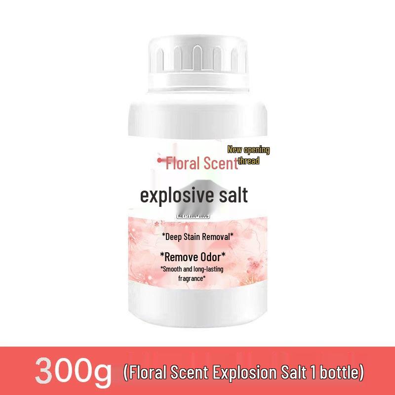 Floral Explosion Stain Remover & Brightener: Salt Bleach Powder for Colored Clothes with Long-Lasting Fragrance