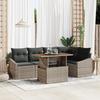 VidaXL 6-Piece Garden Sofa Set with Grey Cushions In Poly Rattan 3358575