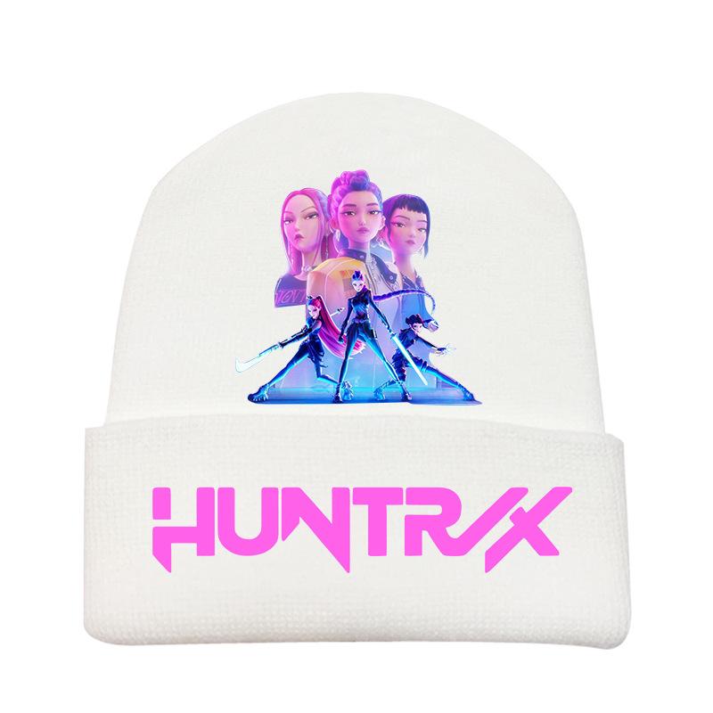 Peripheral Knitted Hat Curled Wool Hat Printed Doudou Hat Outdoor Cold Hat Adult