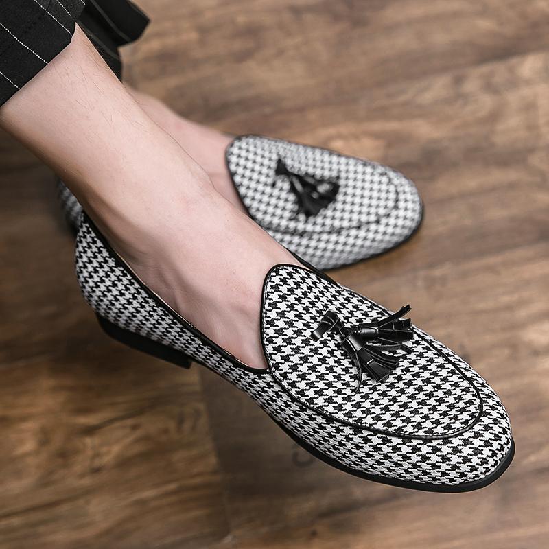 New Arrival Luxury Fashion Men's Dress Prom Wedding Homecoming Shoes Male Tassel Design Loafers Zapatos Hombres Footwear