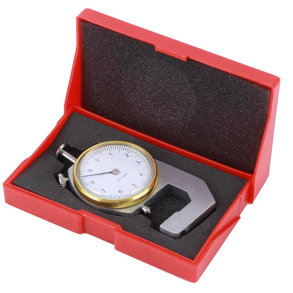 

Thickness Gauge Round Dial Accuracy Measuring Tool Flat Pointed Head Range of 0‑10 mmPointed Head