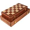 High-End Large Solid Wood Folding Chess Set for Children