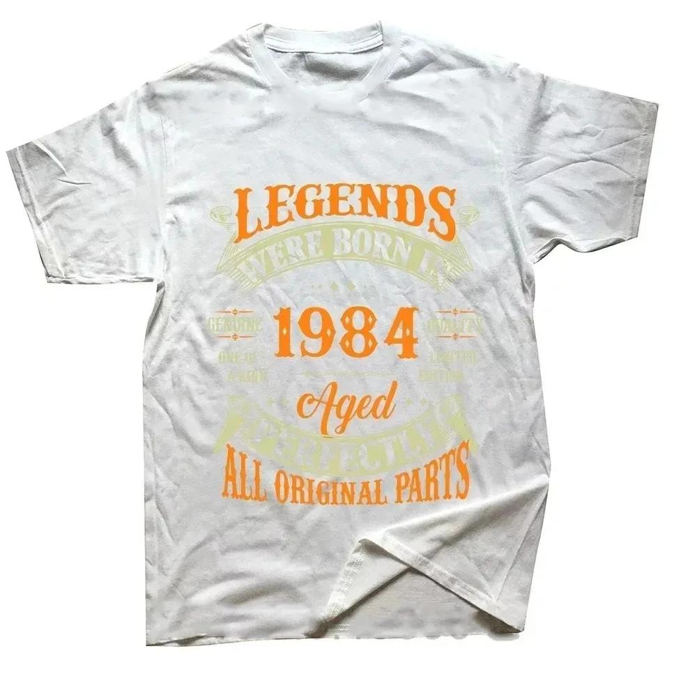 Men Women Birthday Anniversary T-shirts 1984 40th 40 Years Old Limited Edition Vintage Cotton T Shirt Gift Short Sleeve Tee Tops
