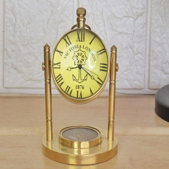 Globo Relógio de Mesa 5" Design Vitoriano Mostrador Giratório Belo Presente de Inauguração / Presente de Aniversário / Presente para o Pai Melhor Casa… Mais