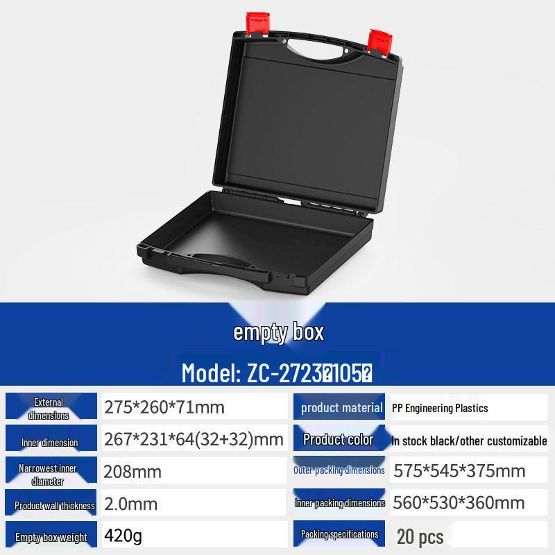 Multi-Purpose PP Plastic Portable Toolbox for Toys, Jewelry, Electronics, and Hardware