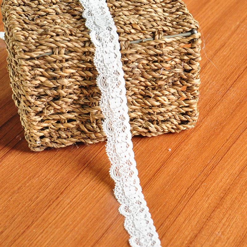 Белая эластичная кружевная тесьма для DIY одежды и аксессуаров