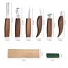 8/17pcs Square Handle Walnut Woodcarving Knife Set DIY Handmade Woodcarving Tools Woodcarving Knife